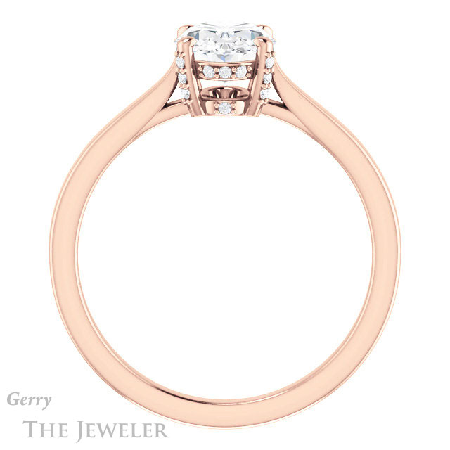 Oval Shaped Forever One Moissanite Engagement Ring #GTJ943-oval-fo-r