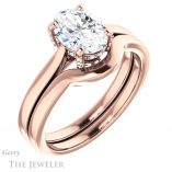 Oval Shaped Forever One Moissanite Engagement Ring #GTJ943-oval-fo-r