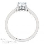 Oval Shaped Forever One Moissanite Engagement Ring #GTJ943-oval-fo-w