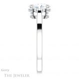 Oval Shaped Forever One Moissanite Engagement Ring #GTJ943-oval-fo-w