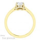 Oval Shaped Forever One Moissanite Engagement Ring #GTJ943-oval-fo-y 2 Oval Shaped Forever One Moissanite Engagement Ring #GTJ943-oval-fo-y