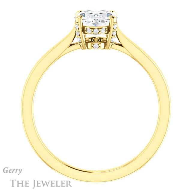 Oval Shaped Forever One Moissanite Engagement Ring #GTJ943-oval-fo-y 2 Oval Shaped Forever One Moissanite Engagement Ring #GTJ943-oval-fo-y