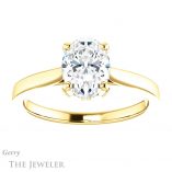 Oval Shaped Forever One Moissanite Engagement Ring #GTJ943-oval-fo-y 1 Oval Shaped Forever One Moissanite Engagement Ring #GTJ943-oval-fo-y