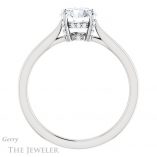 Round Cut Forever One Moissanite Engagement Ring #GTJ943-round-fo-w