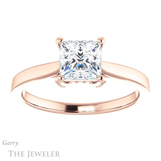 Princess Cut Forever One Moissanite Engagement Ring #GTJ943-square-fo-r