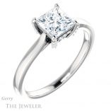 Princess Cut Forever One Moissanite Engagement Ring #GTJ943-square-fo-w 4 Princess Cut Forever One Moissanite Engagement Ring #GTJ943-square-fo-w