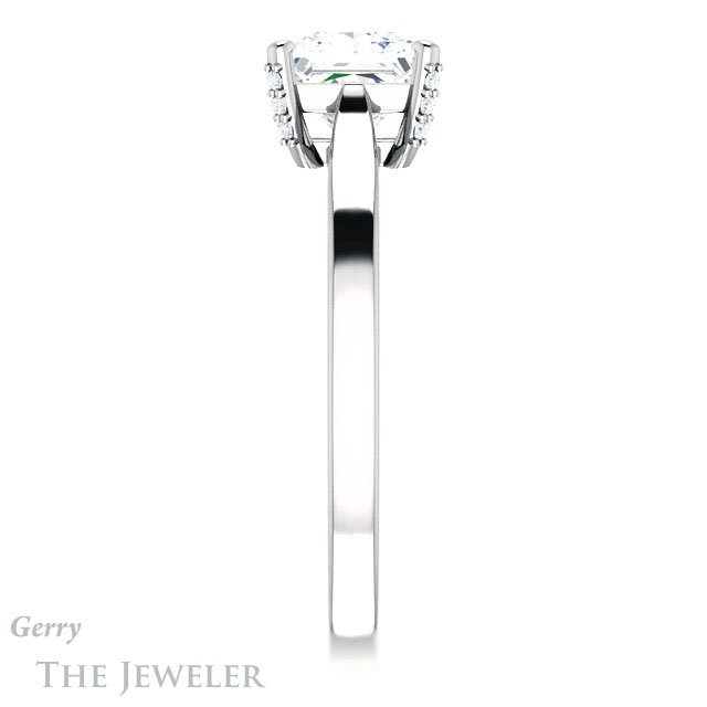 Princess Cut Forever One Moissanite Engagement Ring #GTJ943-square-fo-w 3 Princess Cut Forever One Moissanite Engagement Ring #GTJ943-square-fo-w