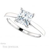 Princess Cut Forever One Moissanite Engagement Ring #GTJ943-square-fo-w 5 Princess Cut Forever One Moissanite Engagement Ring #GTJ943-square-fo-w