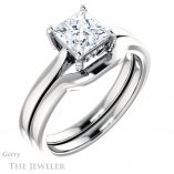 Princess Cut Forever One Moissanite Engagement Ring #GTJ943-square-fo-w 6 Princess Cut Forever One Moissanite Engagement Ring #GTJ943-square-fo-w