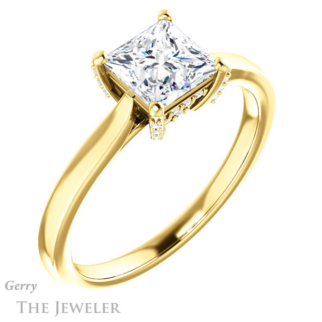 Princess Cut Forever One Moissanite Engagement Ring #GTJ943-square-fo-y 4 Princess Cut Forever One Moissanite Engagement Ring #GTJ943-square-fo-y