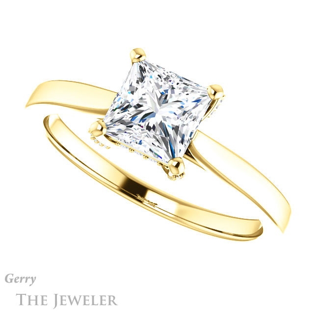 Princess Cut Forever One Moissanite Engagement Ring #GTJ943-square-fo-y 5 Princess Cut Forever One Moissanite Engagement Ring #GTJ943-square-fo-y