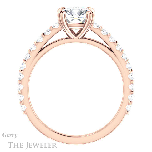 Cushion Cut Forever One Moissanite Engagement Ring #GTJ944-cushion-fo-r