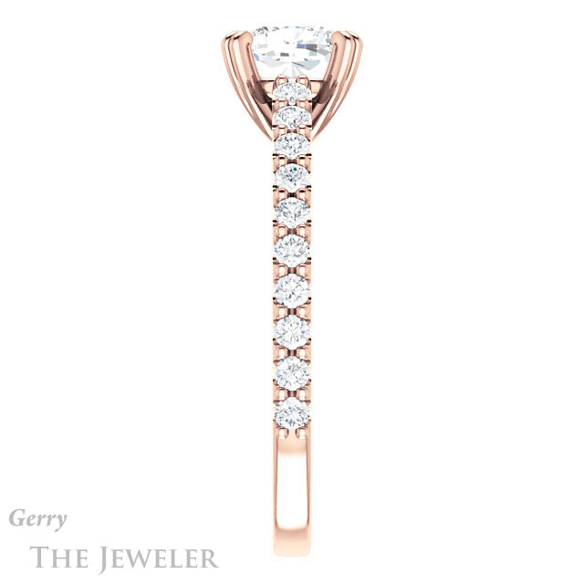 Cushion Cut Forever One Moissanite Engagement Ring #GTJ944-cushion-fo-r