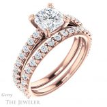 Cushion Cut Forever One Moissanite Engagement Ring #GTJ944-cushion-fo-r