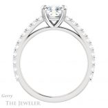 Cushion Cut Forever One Moissanite Engagement Ring #GTJ944-cushion-fo-w 2 Cushion Cut Forever One Moissanite Engagement Ring #GTJ944-cushion-fo-w