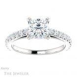 Cushion Cut Forever One Moissanite Engagement Ring #GTJ944-cushion-fo-w 1 Cushion Cut Forever One Moissanite Engagement Ring #GTJ944-cushion-fo-w
