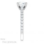 Cushion Cut Forever One Moissanite Engagement Ring #GTJ944-cushion-fo-w 3 Cushion Cut Forever One Moissanite Engagement Ring #GTJ944-cushion-fo-w