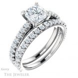 Cushion Cut Forever One Moissanite Engagement Ring #GTJ944-cushion-fo-w 6 Cushion Cut Forever One Moissanite Engagement Ring #GTJ944-cushion-fo-w