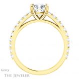 Cushion Cut Forever One Moissanite Engagement Ring #GTJ944-cushion-fo-y 2 Cushion Cut Forever One Moissanite Engagement Ring #GTJ944-cushion-fo-y
