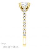 Cushion Cut Forever One Moissanite Engagement Ring #GTJ944-cushion-fo-y 3 Cushion Cut Forever One Moissanite Engagement Ring #GTJ944-cushion-fo-y
