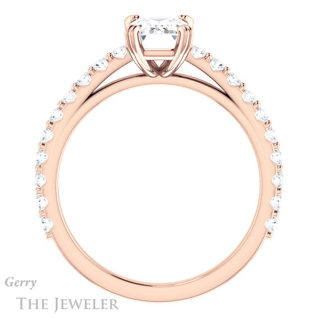 Emerald Cut Forever One Moissanite Engagement Ring #GTJ944-emerald-fb-r 2 Emerald Cut Forever Brilliant Moissanite Engagement Ring #GTJ944-emerald-fb-r