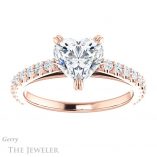 Heart Shaped Forever One Moissanite Engagement Ring #GTJ944-heart-fb-r 1 Heart Shaped Forever Brilliant Moissanite Engagement Ring #GTJ944-heart-fb-r