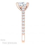 Heart Shaped Forever One Moissanite Engagement Ring #GTJ944-heart-fb-r 3 Heart Shaped Forever Brilliant Moissanite Engagement Ring #GTJ944-heart-fb-r