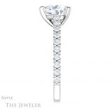 Heart Shaped Forever One Moissanite Engagement Ring #GTJ944-heart-fb-w 3 Heart Shaped Forever Brilliant Moissanite Engagement Ring #GTJ944-heart-fb-w