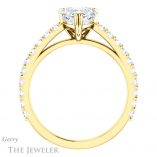 Heart Shaped Forever One Moissanite Engagement Ring #GTJ944-heart-fb-y 2 Heart Shaped Forever Brilliant Moissanite Engagement Ring #GTJ944-heart-fb-y
