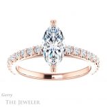 Marquise Cut Forever One Moissanite Engagement Ring #GTJ944-marquise-fb-r 1 Marquise Cut Forever Brilliant Moissanite Engagement Ring #GTJ944-marquise-fb-r