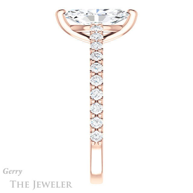 Marquise Cut Forever One Moissanite Engagement Ring #GTJ944-marquise-fb-r 3 Marquise Cut Forever Brilliant Moissanite Engagement Ring #GTJ944-marquise-fb-r