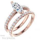 Marquise Cut Forever One Moissanite Engagement Ring #GTJ944-marquise-fb-r 6 Marquise Cut Forever Brilliant Moissanite Engagement Ring #GTJ944-marquise-fb-r