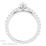 Marquise Cut Forever One Moissanite Engagement Ring #GTJ944-marquise-fb-w 2 Marquise Cut Forever Brilliant Moissanite Engagement Ring #GTJ944-marquise-fb-w