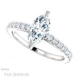 Marquise Cut Forever One Moissanite Engagement Ring #GTJ944-marquise-fb-w 5 Marquise Cut Forever Brilliant Moissanite Engagement Ring #GTJ944-marquise-fb-w
