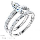 Marquise Cut Forever One Moissanite Engagement Ring #GTJ944-marquise-fb-w 6 Marquise Cut Forever Brilliant Moissanite Engagement Ring #GTJ944-marquise-fb-w