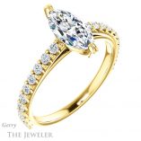 Marquise Cut Forever Brilliant Moissanite Engagement Ring #GTJ944-marquise-fb-y