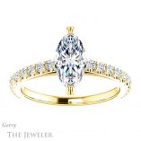 Marquise Cut Forever Brilliant Moissanite Engagement Ring #GTJ944-marquise-fb-y