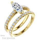 Marquise Cut Forever Brilliant Moissanite Engagement Ring #GTJ944-marquise-fb-y