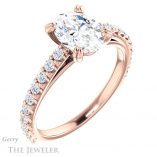 Oval Shaped Forever One Moissanite Engagement Ring #GTJ944-oval-fo-r 4 Oval Shaped Forever One Moissanite Engagement Ring #GTJ944-oval-fo-r