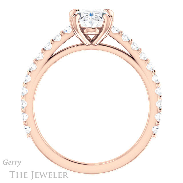 Oval Shaped Forever One Moissanite Engagement Ring #GTJ944-oval-fo-r