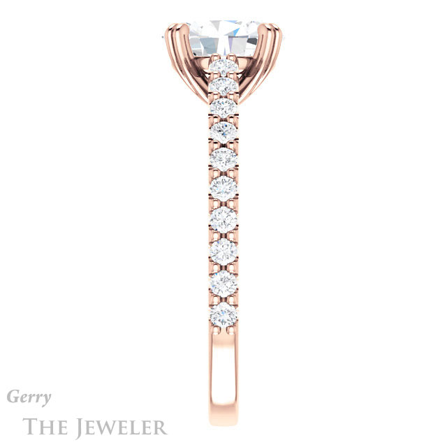 Oval Shaped Forever One Moissanite Engagement Ring #GTJ944-oval-fo-r 3 Oval Shaped Forever One Moissanite Engagement Ring #GTJ944-oval-fo-r
