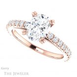 Oval Shaped Forever One Moissanite Engagement Ring #GTJ944-oval-fo-r 5 Oval Shaped Forever One Moissanite Engagement Ring #GTJ944-oval-fo-r
