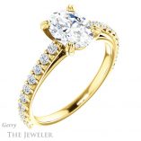Oval Shaped Forever One Moissanite Engagement Ring #GTJ944-oval-fo-y 4 Oval Shaped Forever One Moissanite Engagement Ring #GTJ944-oval-fo-y