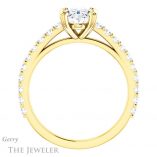 Oval Shaped Forever One Moissanite Engagement Ring #GTJ944-oval-fo-y 2 Oval Shaped Forever One Moissanite Engagement Ring #GTJ944-oval-fo-y