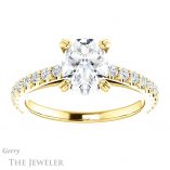 Oval Shaped Forever One Moissanite Engagement Ring #GTJ944-oval-fo-y 1 Oval Shaped Forever One Moissanite Engagement Ring #GTJ944-oval-fo-y