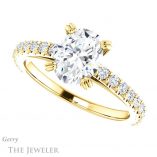 Oval Shaped Forever One Moissanite Engagement Ring #GTJ944-oval-fo-y 5 Oval Shaped Forever One Moissanite Engagement Ring #GTJ944-oval-fo-y