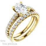 Oval Shaped Forever One Moissanite Engagement Ring #GTJ944-oval-fo-y 6 Oval Shaped Forever One Moissanite Engagement Ring #GTJ944-oval-fo-y