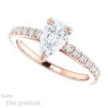 Pear Shaped Forever Brilliant Moissanite Engagement Ring #GTJ944-pear-fb-r