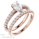 Pear Shaped Forever Brilliant Moissanite Engagement Ring #GTJ944-pear-fb-r