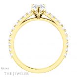 Pear Shaped Forever One Moissanite Engagement Ring #GTJ944-pear-fb-y 2 Pear Shaped Forever Brilliant Moissanite Engagement Ring #GTJ944-pear-fb-y